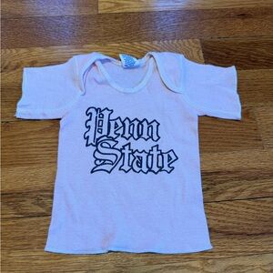 Vintage 70s Penn State Nittany Lions T-shirt, Baby Size 12 Months, Pink College